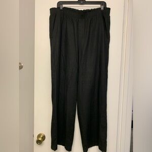 LINEN PANTS by OLD NAVY, black large tall, stretchy waist, light, new no tags.